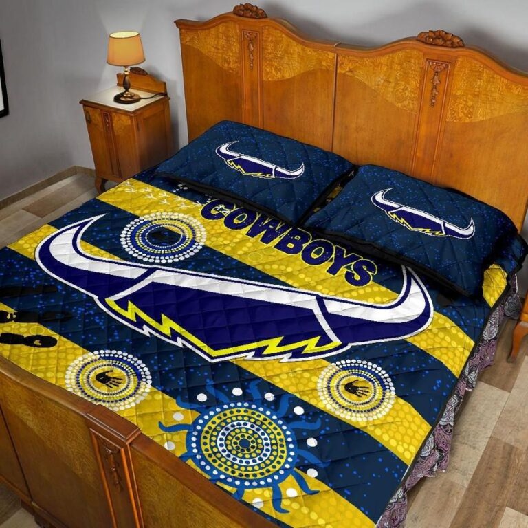 NRL Cowboys Quilt Bed Set Indigenous Country Style