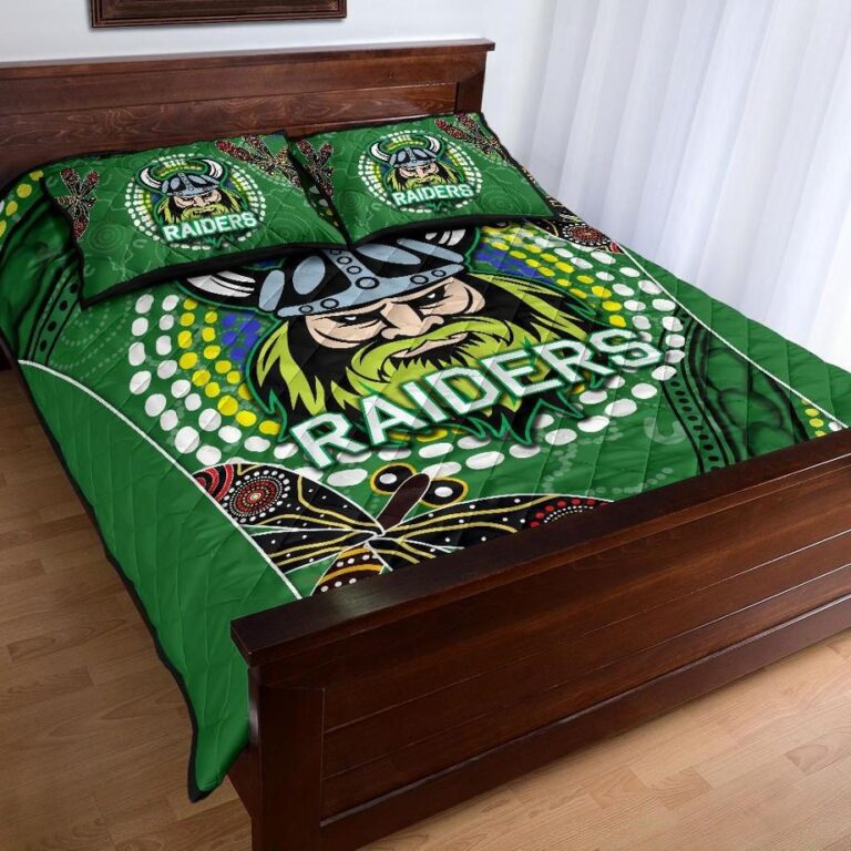 NRL Raiders Quilt Bed Set Aboriginal