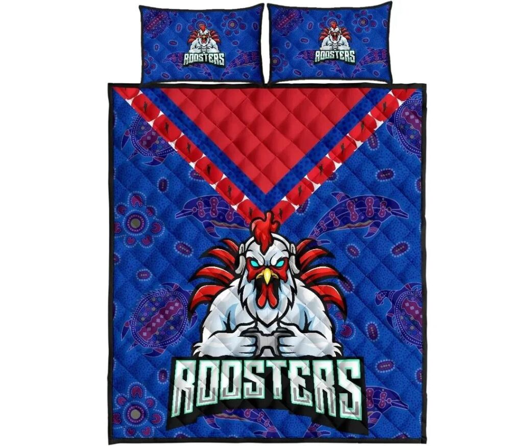 NRL Sydney Roosters Indigenous Anzac Quilt Bed Set Prairie Style