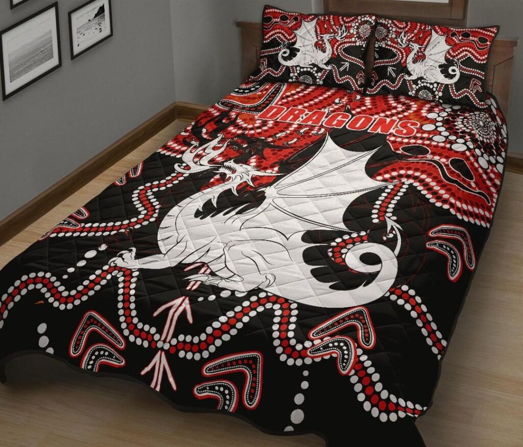 NRL Dragons Quilt Bed Set St. George Indigenous Limited