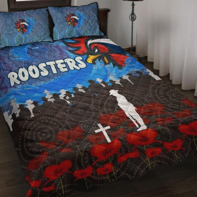 NRL Sydney Roosters Aboriginal Quilt Bed Set Prairie Style