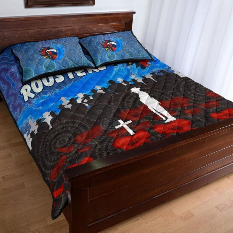 NRL Sydney Roosters Aboriginal Quilt Bed Set Prairie Style