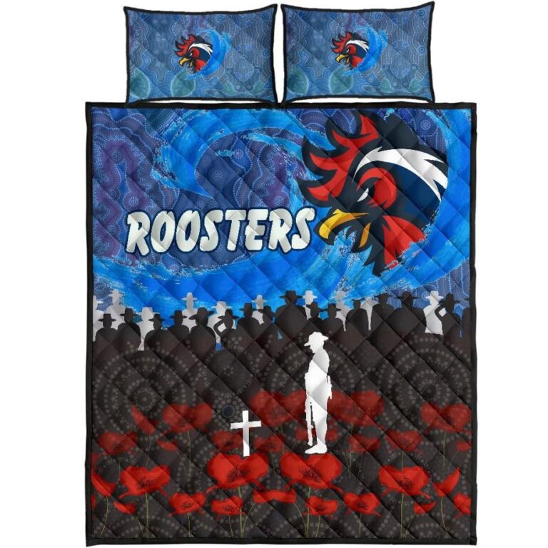 NRL Sydney Roosters Aboriginal Quilt Bed Set Prairie Style