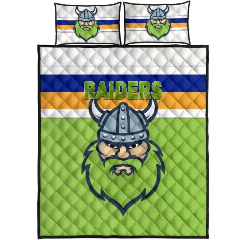 NRL Canberra Quilt Bed Set Raiders Viking