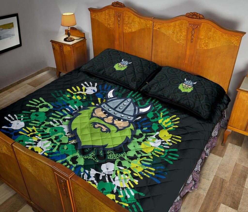 NRL Canberra Quilt Bed Set Raiders Viking Simple Indigenous