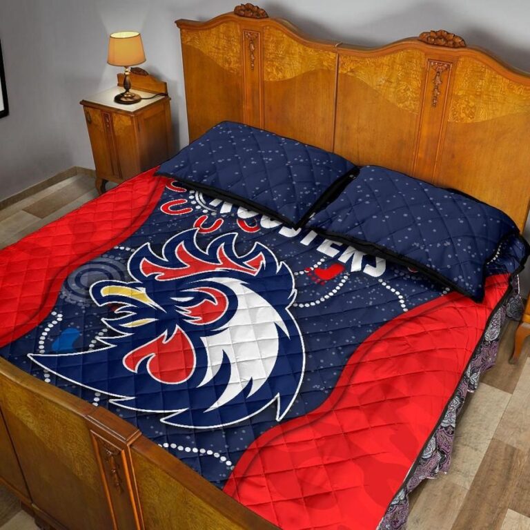NRL Sydney Quilt Bed Set Roosters Anzac Day Unique Indigenous