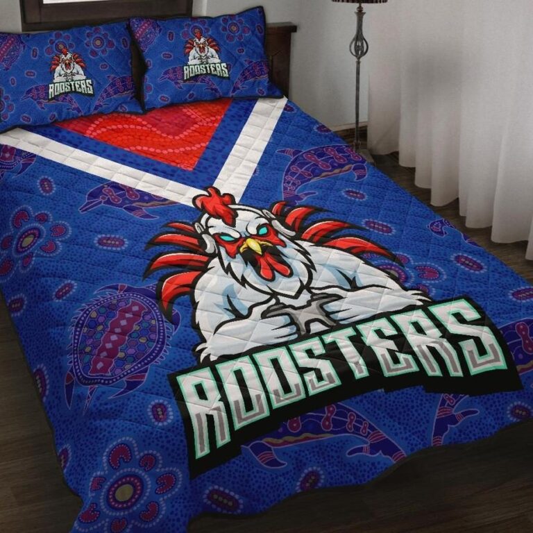 NRL Sydney Roosters Indigenous Quilt Bed Set Prairie Style No.1
