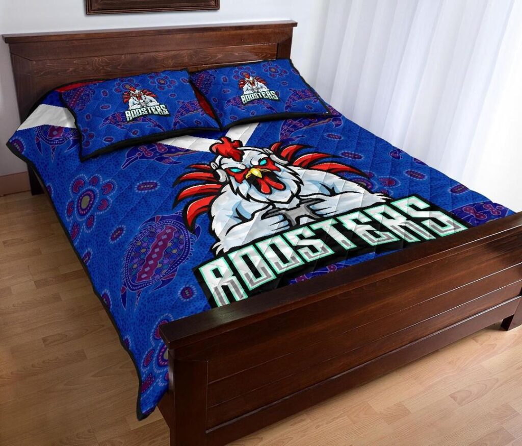 NRL Sydney Roosters Indigenous Quilt Bed Set Prairie Style No.1