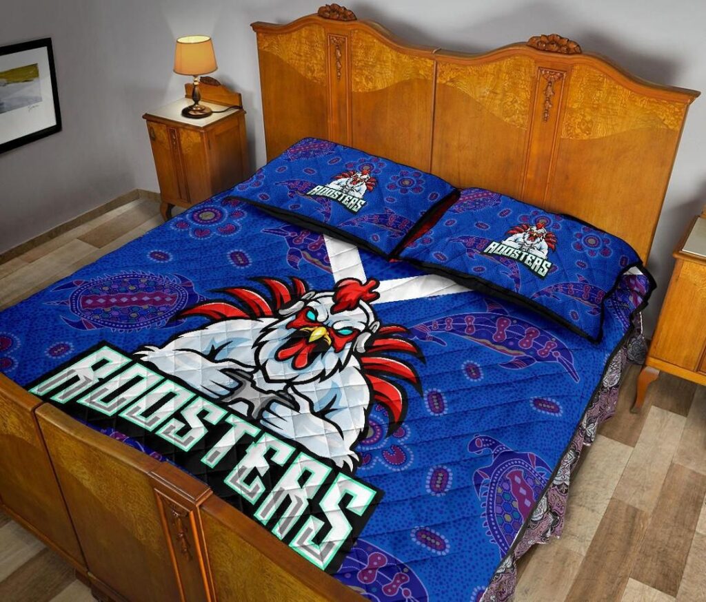 NRL Sydney Roosters Indigenous Quilt Bed Set Prairie Style No.1