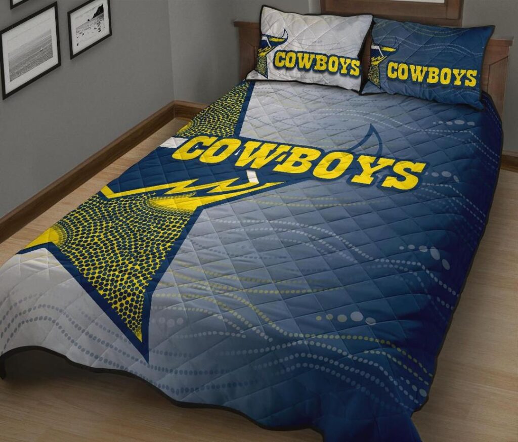 NRL Cowboys Quilt Bed Set Aboriginal Style