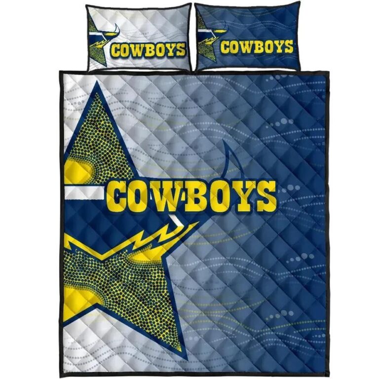 NRL Cowboys Quilt Bed Set Aboriginal Style