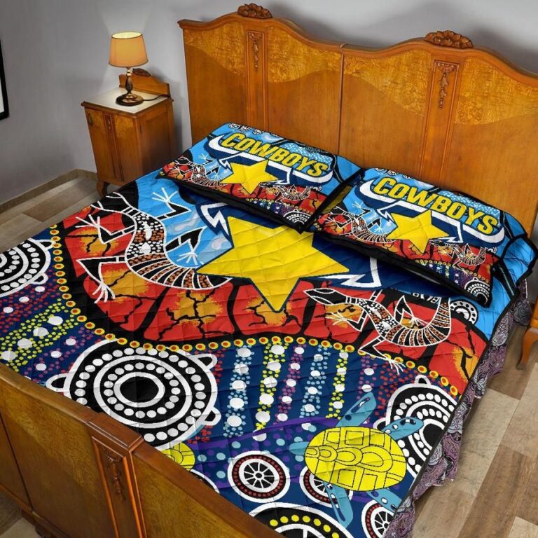 NRL Cowboys Indigenous Quilt Bed Set