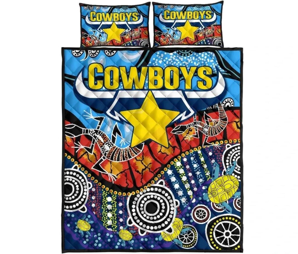 NRL Cowboys Indigenous Quilt Bed Set