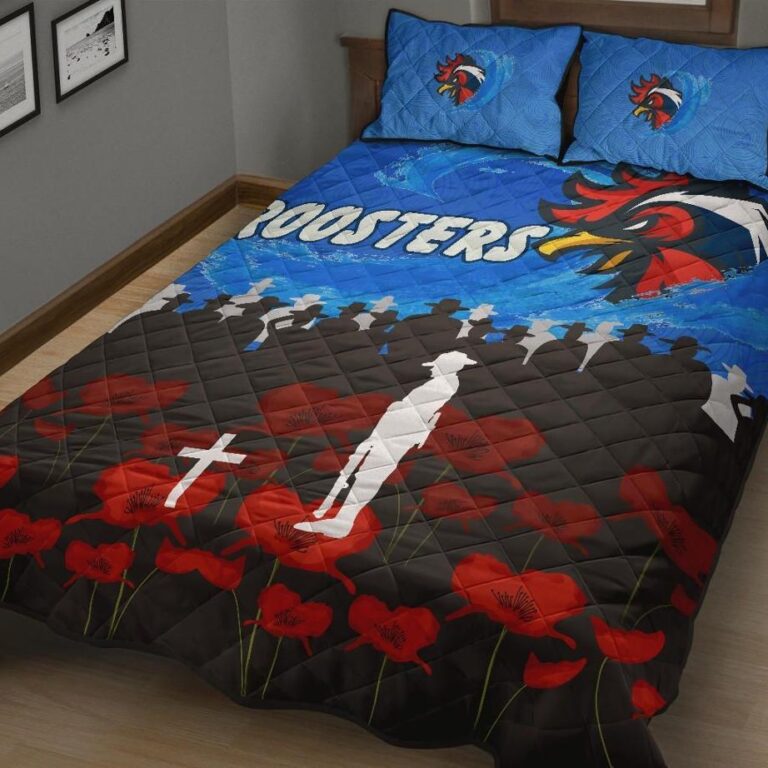 NRL Sydney Roosters Quilt Bed Set Prairie Style