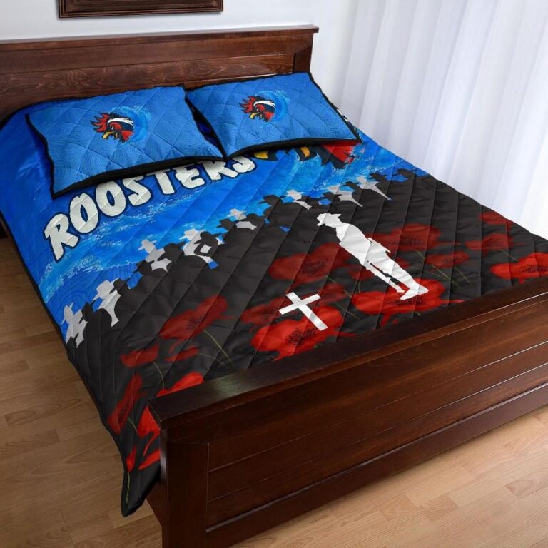 NRL Sydney Roosters Quilt Bed Set Prairie Style