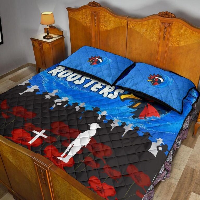 NRL Sydney Roosters Quilt Bed Set Prairie Style