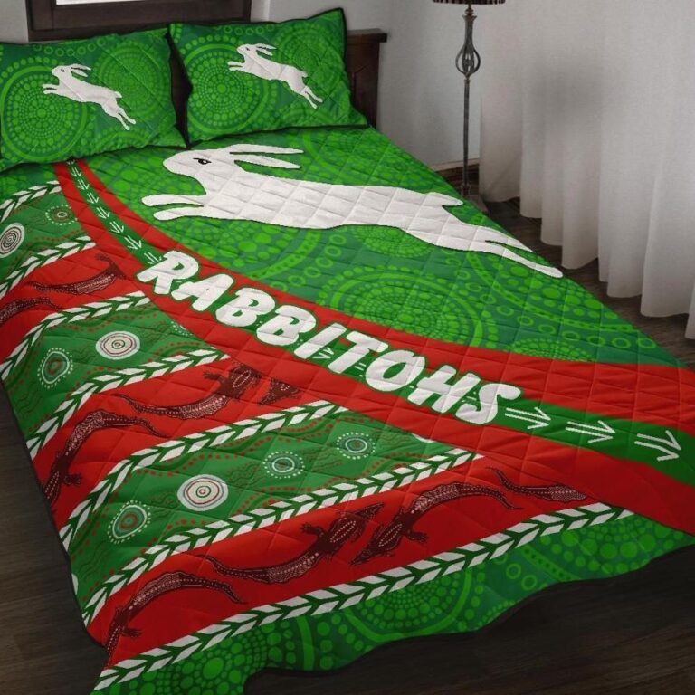 NRL South Sydney Rabbitohs Aboriginal Quilt Bed Set Victorian Vibes