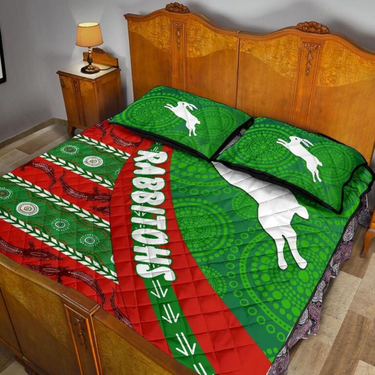 NRL South Sydney Rabbitohs Aboriginal Quilt Bed Set Victorian Vibes