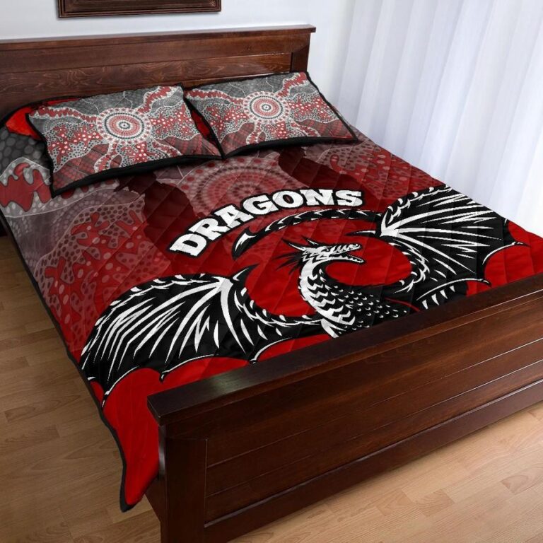 NRL Dragons Quilt Bed Set St. George Anzac Day