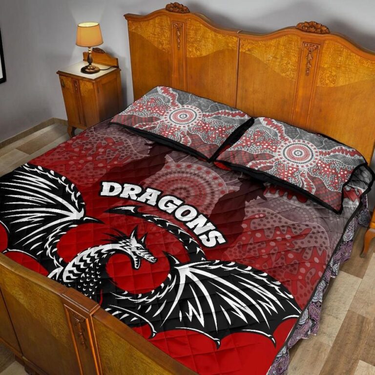 NRL Dragons Quilt Bed Set St. George Anzac Day