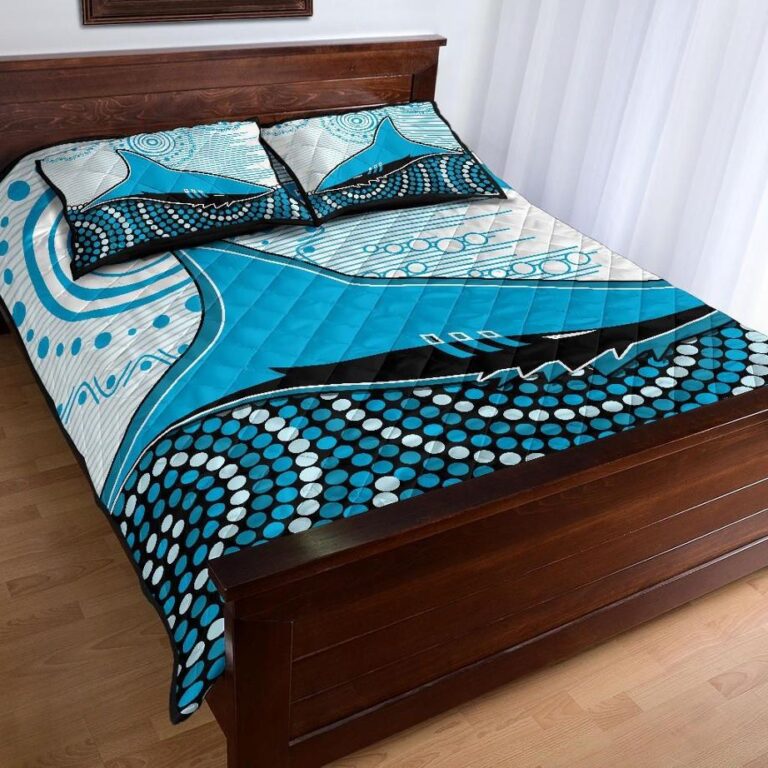 NRL Sharks Quilt Bed Set Cronulla Indigenous Unique