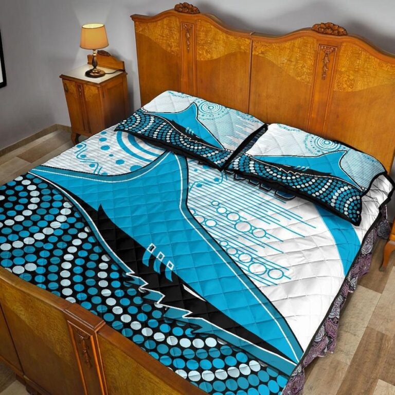 NRL Sharks Quilt Bed Set Cronulla Indigenous Unique