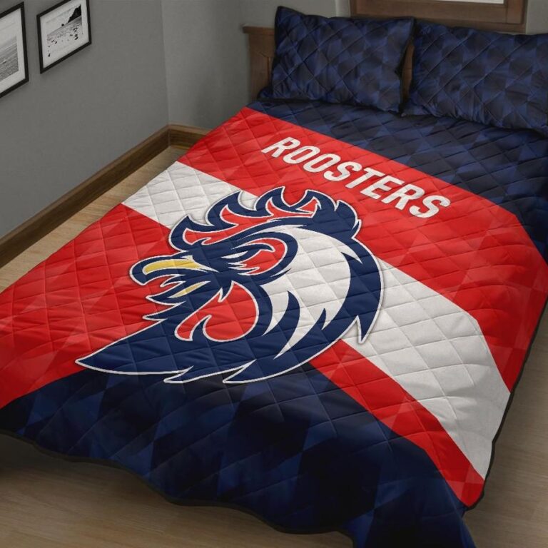NRL Sydney Quilt Bed Set Roosters Sporty Style