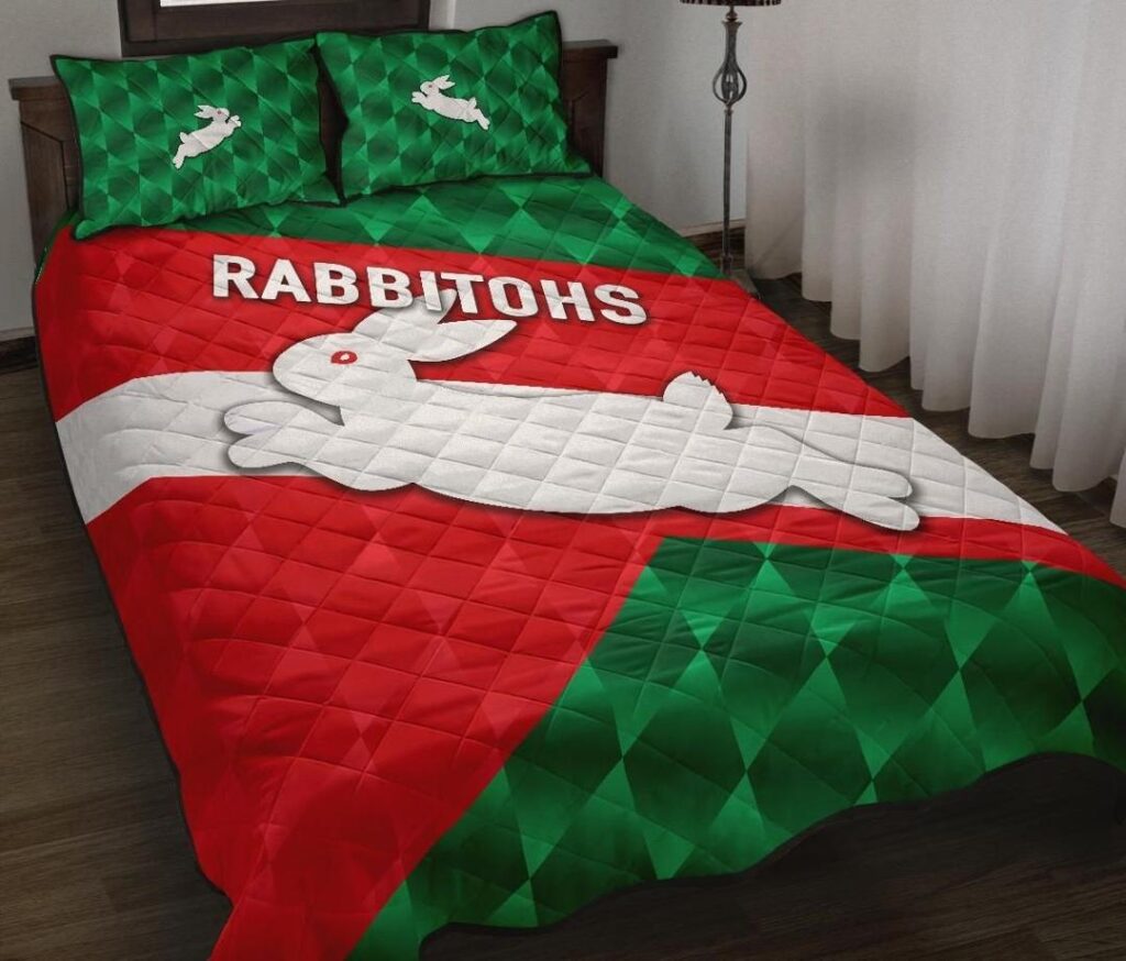 NRL Rabbitohs Quilt Bed Set Sporty Style