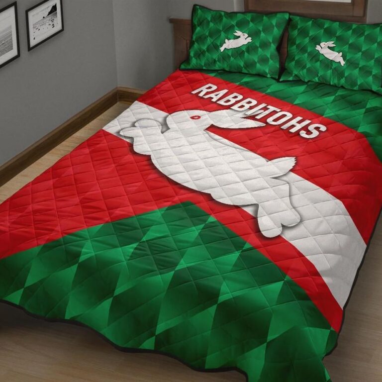NRL Rabbitohs Quilt Bed Set Sporty Style