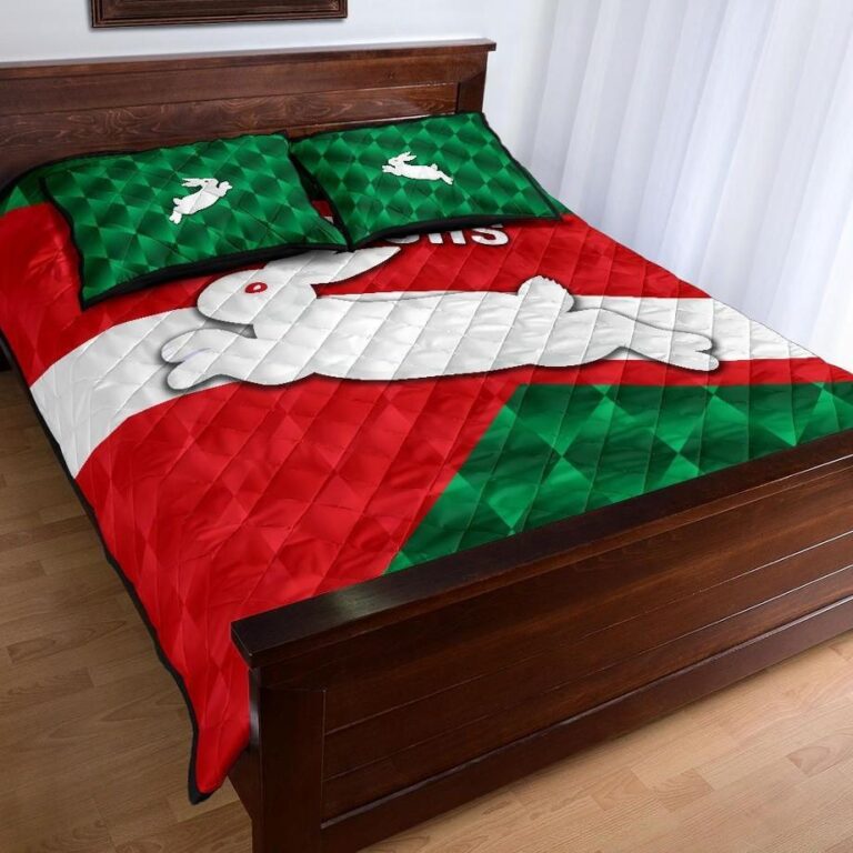NRL Rabbitohs Quilt Bed Set Sporty Style