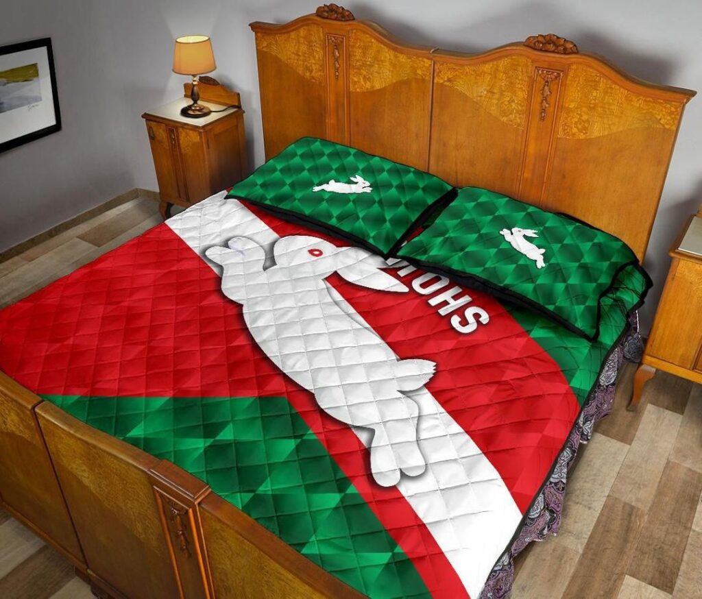 NRL Rabbitohs Quilt Bed Set Sporty Style