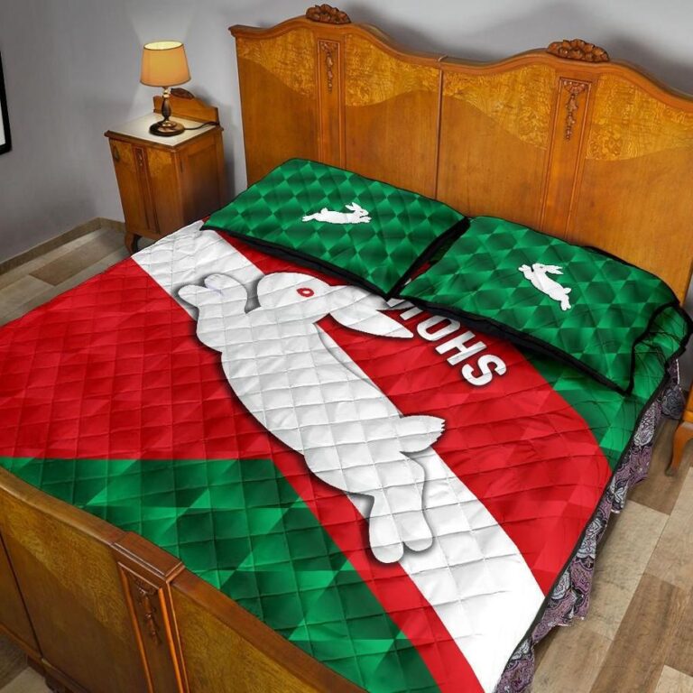 NRL Rabbitohs Quilt Bed Set Sporty Style