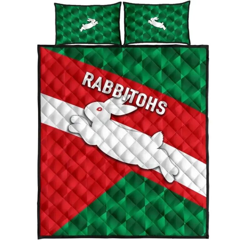 NRL Rabbitohs Quilt Bed Set Sporty Style