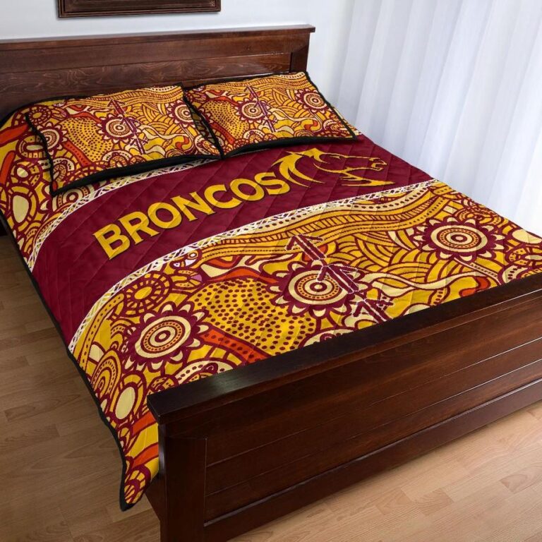 NRL Brisbane Broncos Quilt Bed Set Aboriginal Patterns
