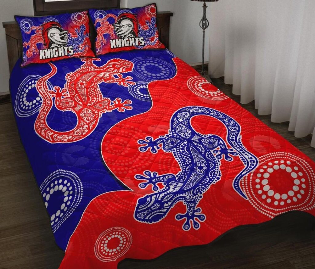 NRL Newcastle Knights Quilt Bed Set Aboriginal