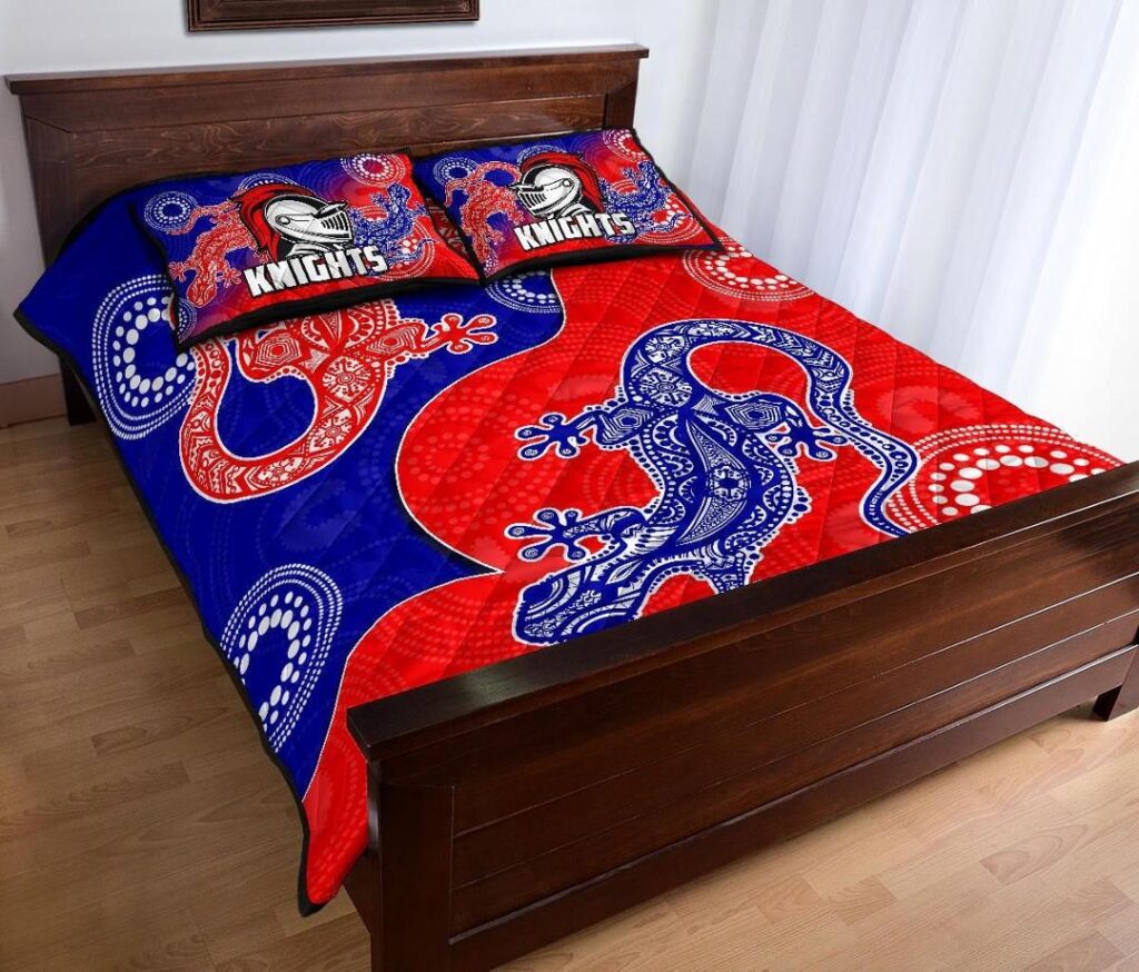 NRL Newcastle Knights Quilt Bed Set Aboriginal