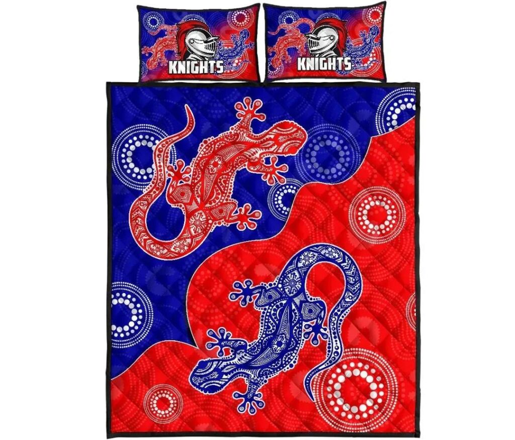 NRL Newcastle Knights Quilt Bed Set Aboriginal