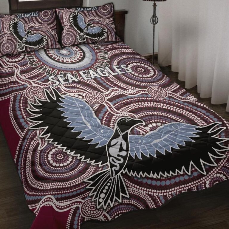 NRL Warringah Quilt Bed Set Sea Eagles Indigenous