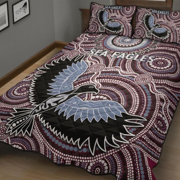 NRL Warringah Quilt Bed Set Sea Eagles Indigenous