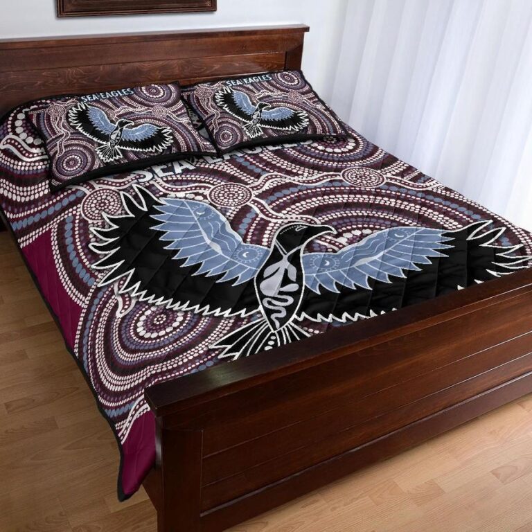 NRL Warringah Quilt Bed Set Sea Eagles Indigenous