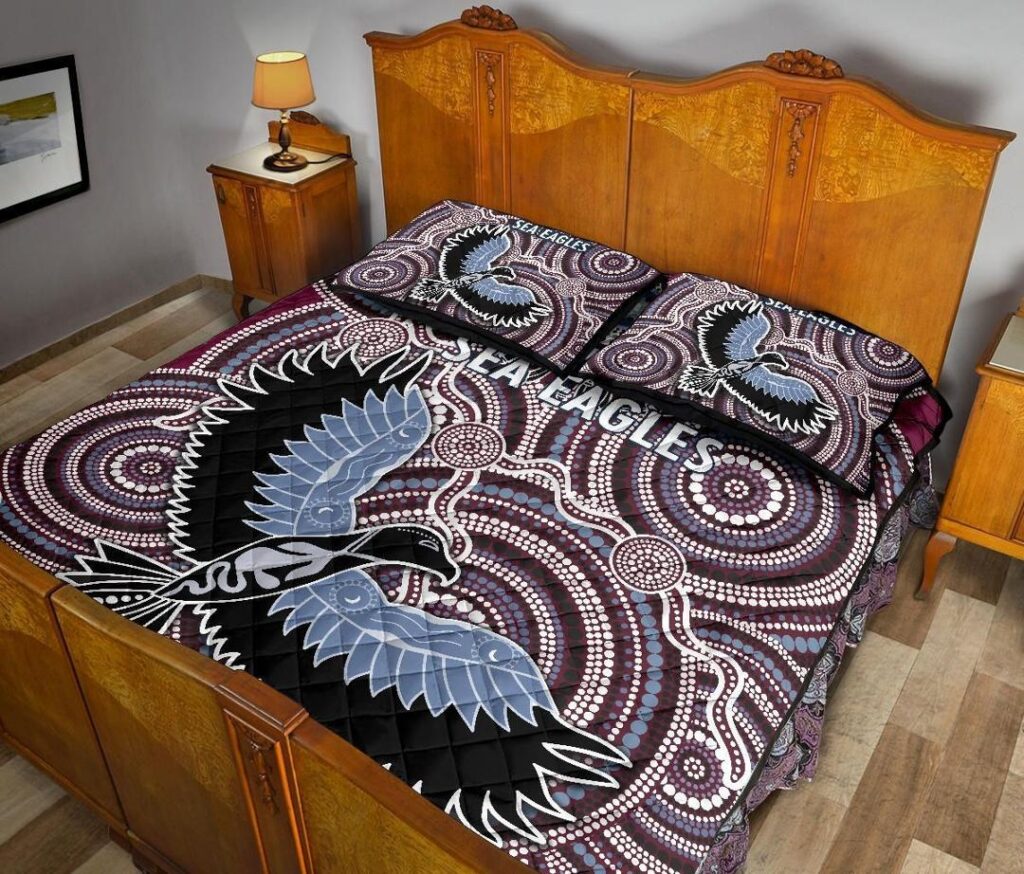 NRL Warringah Quilt Bed Set Sea Eagles Indigenous