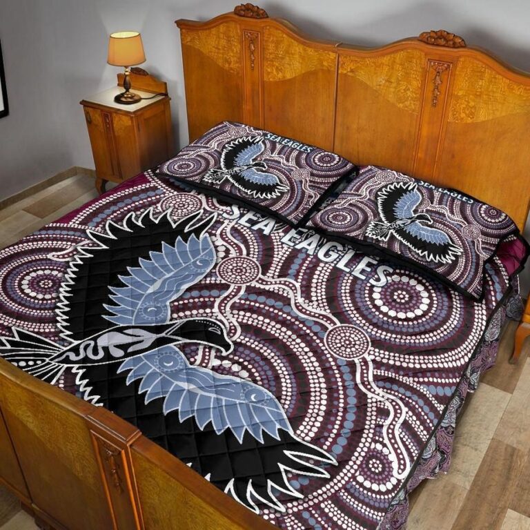 NRL Warringah Quilt Bed Set Sea Eagles Indigenous