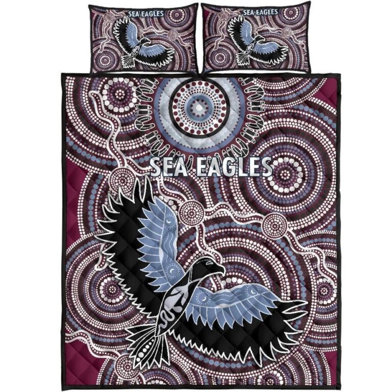 NRL Warringah Quilt Bed Set Sea Eagles Indigenous