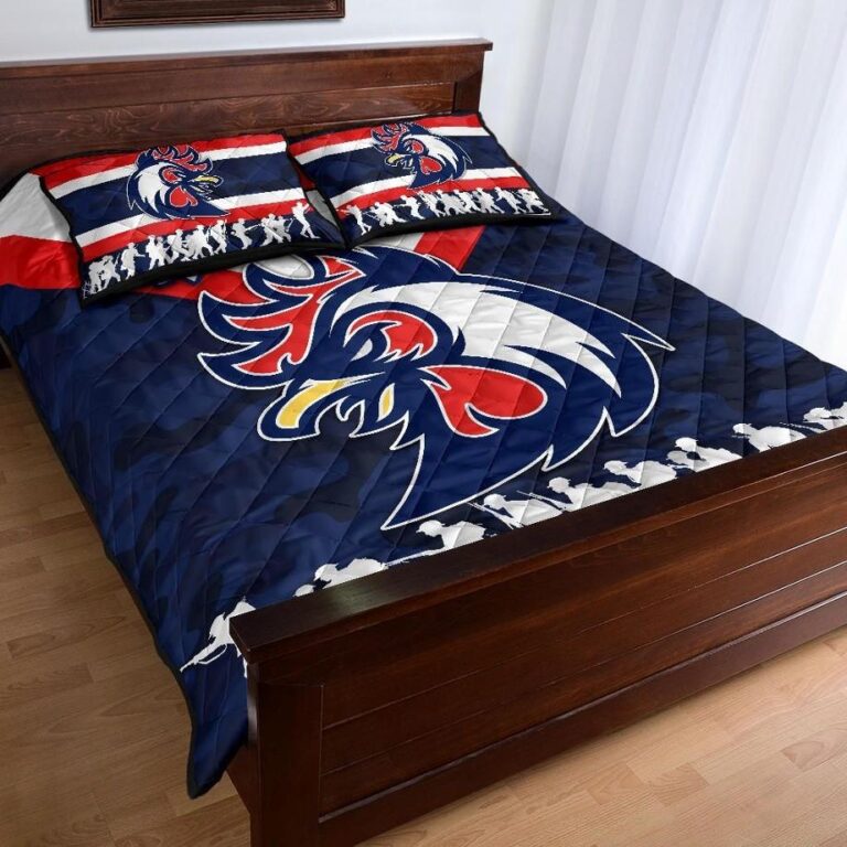 NRL Sydney Quilt Bed Set Roosters Anzac Style