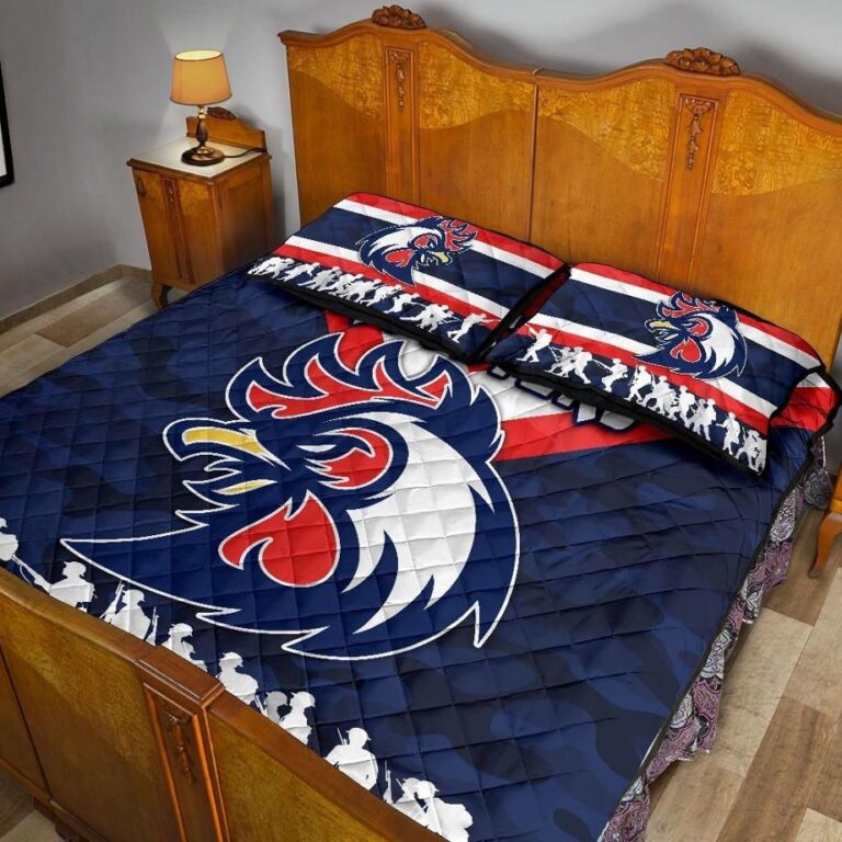 NRL Sydney Quilt Bed Set Roosters Anzac Style