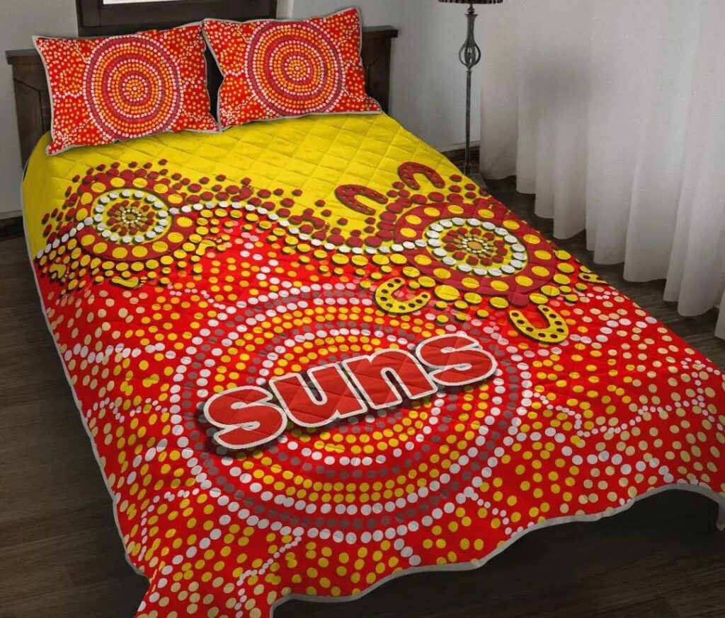 NRL Gold Coast Quilt Bed Set Sun Aboriginal