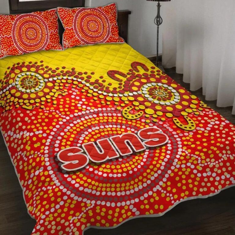 NRL Gold Coast Quilt Bed Set Sun Aboriginal
