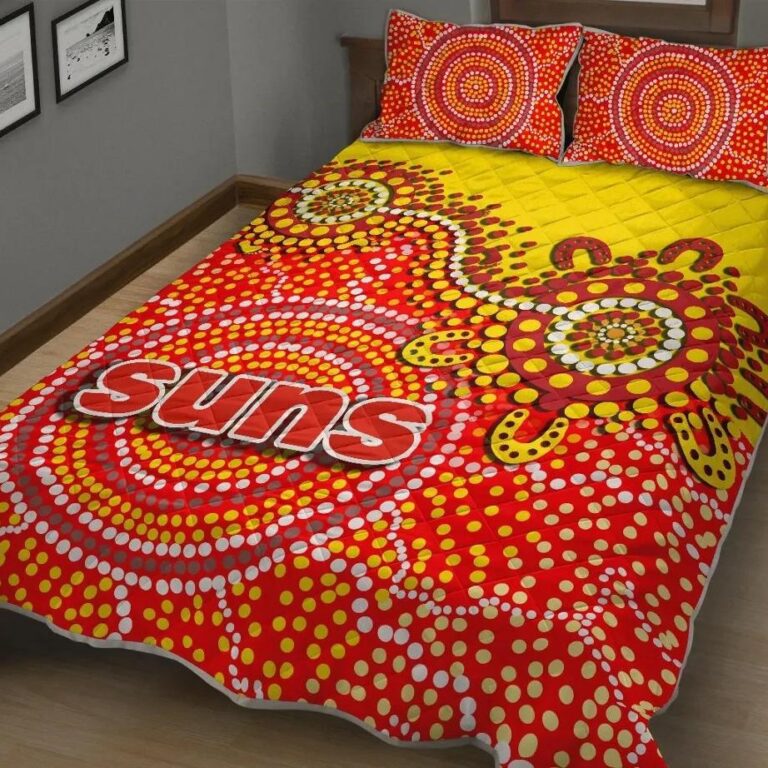 NRL Gold Coast Quilt Bed Set Sun Aboriginal