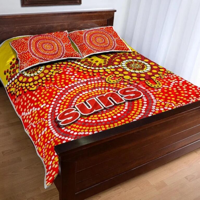 NRL Gold Coast Quilt Bed Set Sun Aboriginal