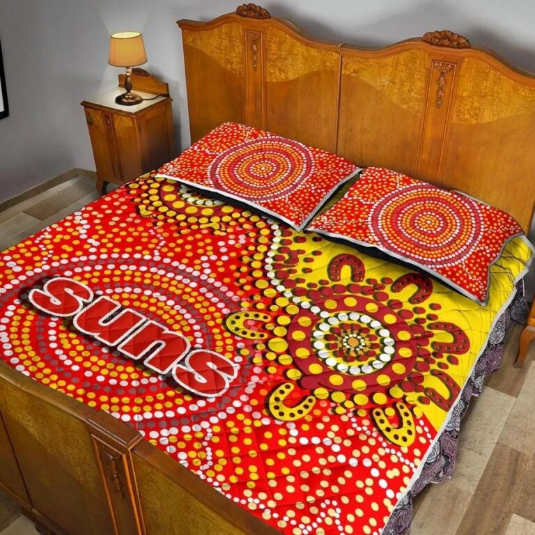 NRL Gold Coast Quilt Bed Set Sun Aboriginal